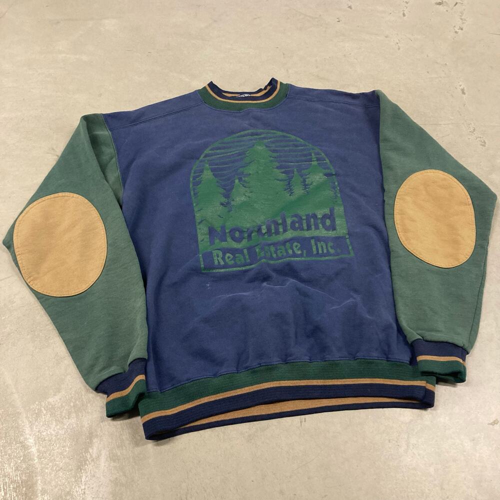 vintage 90s patchwork graphic sweatshirt